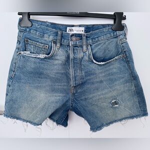 Zara Light Blue Denim Shorts